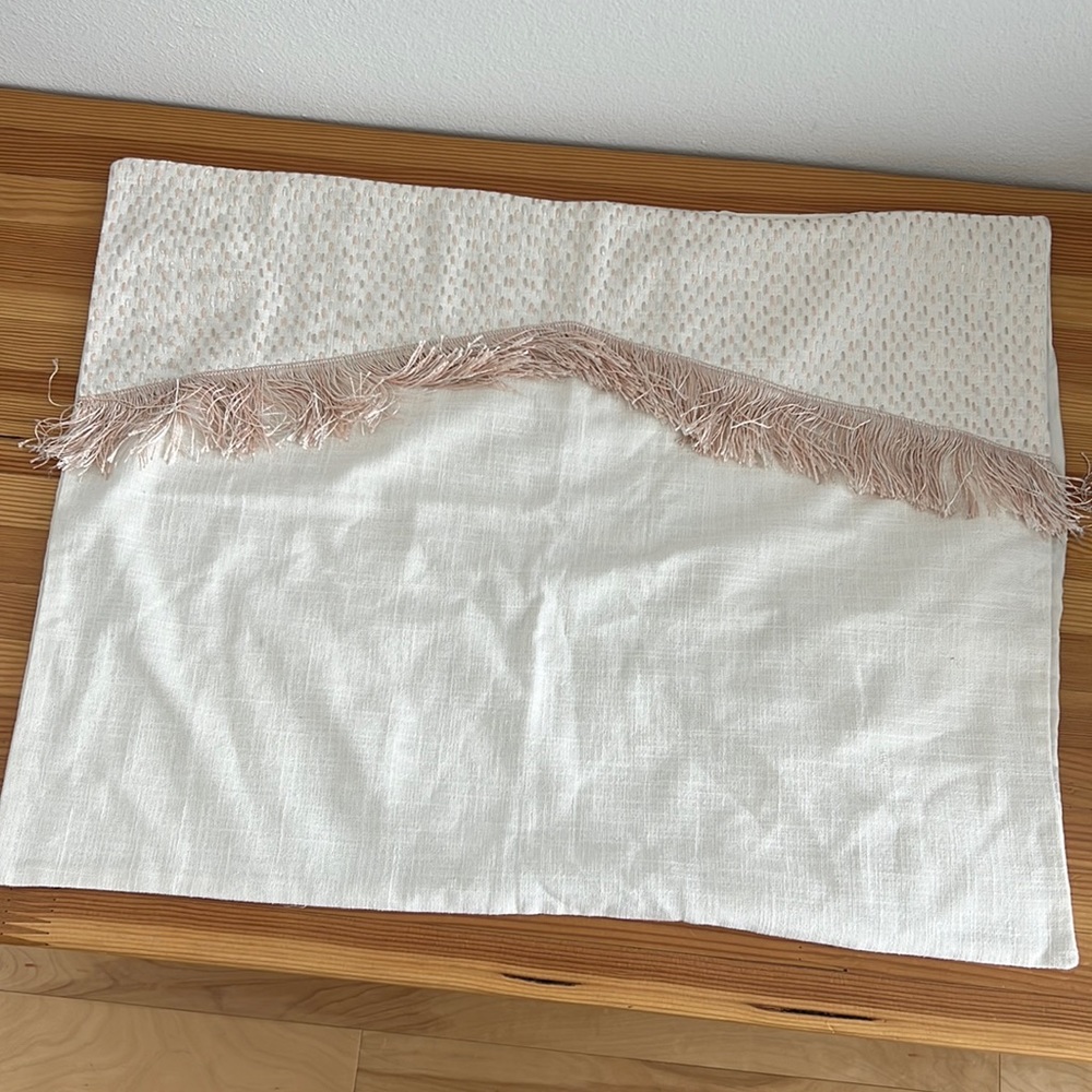 Two Anthropologie Fringe Pillowcases